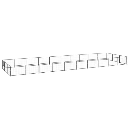 vidaXL Dog Kennel Black 30 må_ Steel