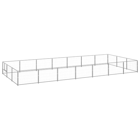 vidaXL Dog Kennel Silver 21 må_ Steel