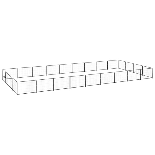 vidaXL Dog Kennel Black 36 må_ Steel