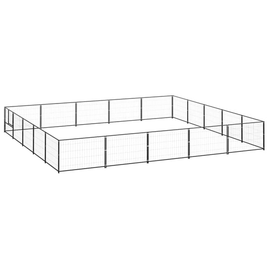 vidaXL Dog Kennel Black 25 må_ Steel