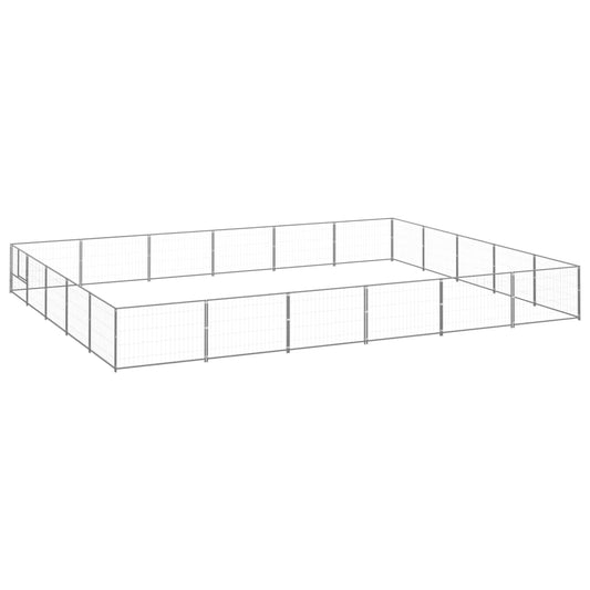 vidaXL Dog Kennel Silver 30 må_ Steel