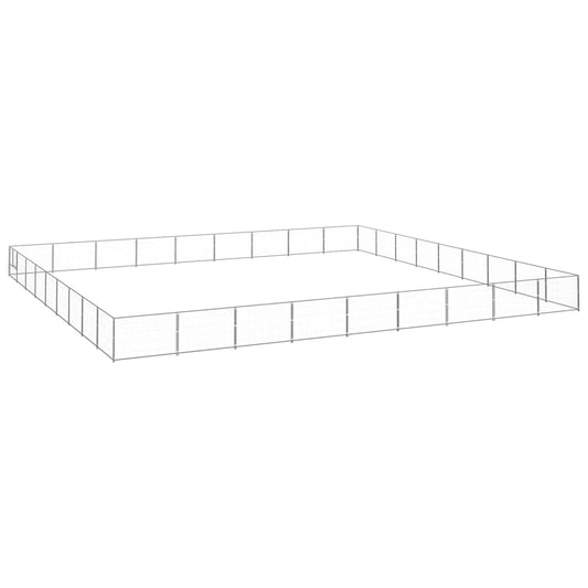 vidaXL Dog Kennel Silver 81 må_ Steel