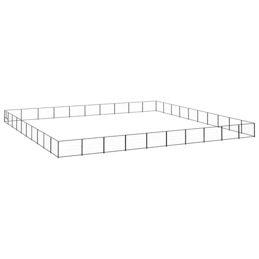 vidaXL Dog Kennel Black 100 må_ Steel