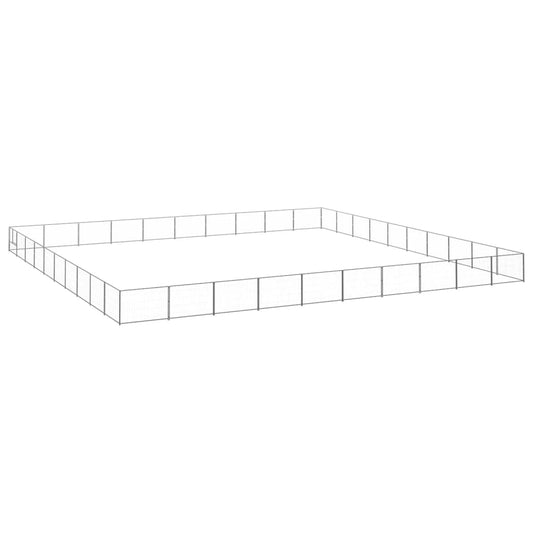 vidaXL Dog Kennel Silver 100 må_ Steel