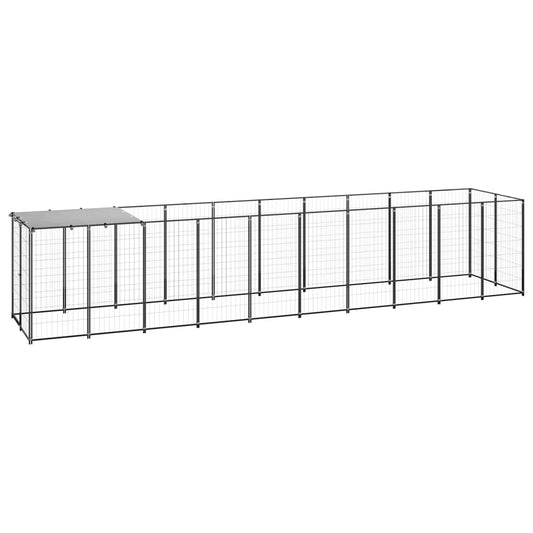 vidaXL Dog Kennel Black 6.05 må_ Steel