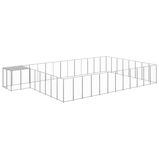 vidaXL Dog Kennel Silver 30.25 må_ Steel