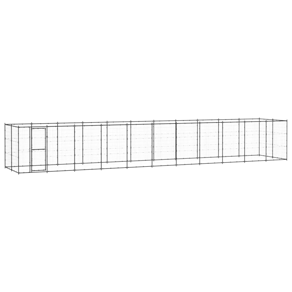 vidaXL Outdoor Dog Kennel Steel 26.62 må_