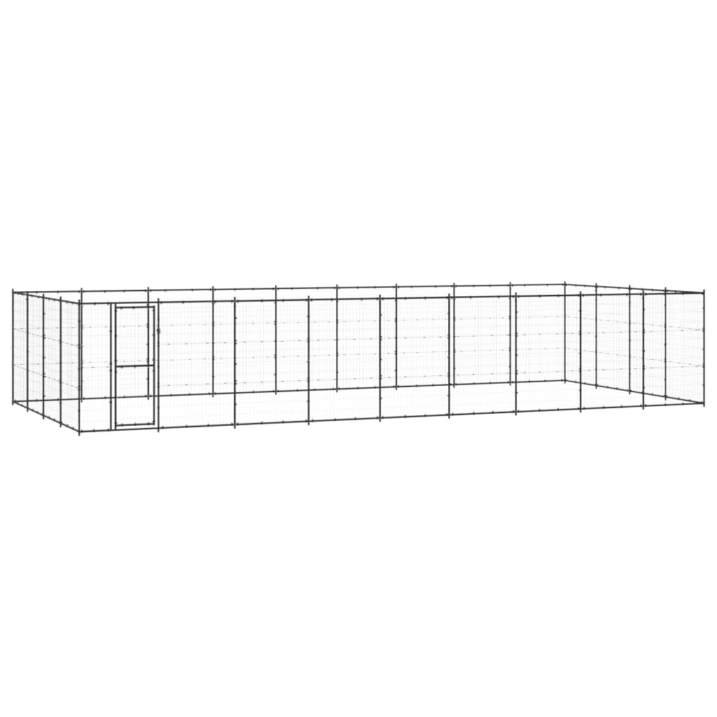 vidaXL Outdoor Dog Kennel Steel 43.56 må_
