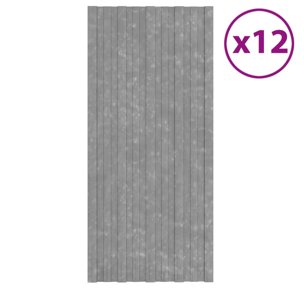 vidaXL Roof Panels 12 pcs Galvanised Steel Silver 100x45 cm