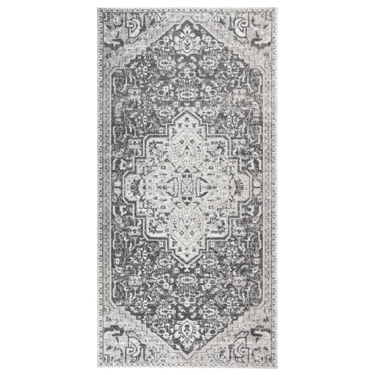 vidaXL Outdoor Rug Flatweave 100x200 cm Light Grey