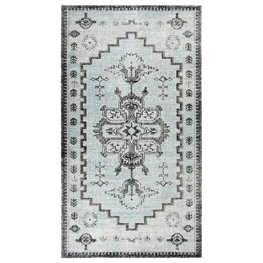 vidaXL Outdoor Rug Flatweave 115x170 cm Green and Grey