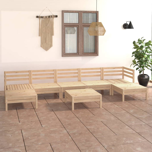 vidaXL 8 Piece Garden Lounge Set Solid Wood Pine