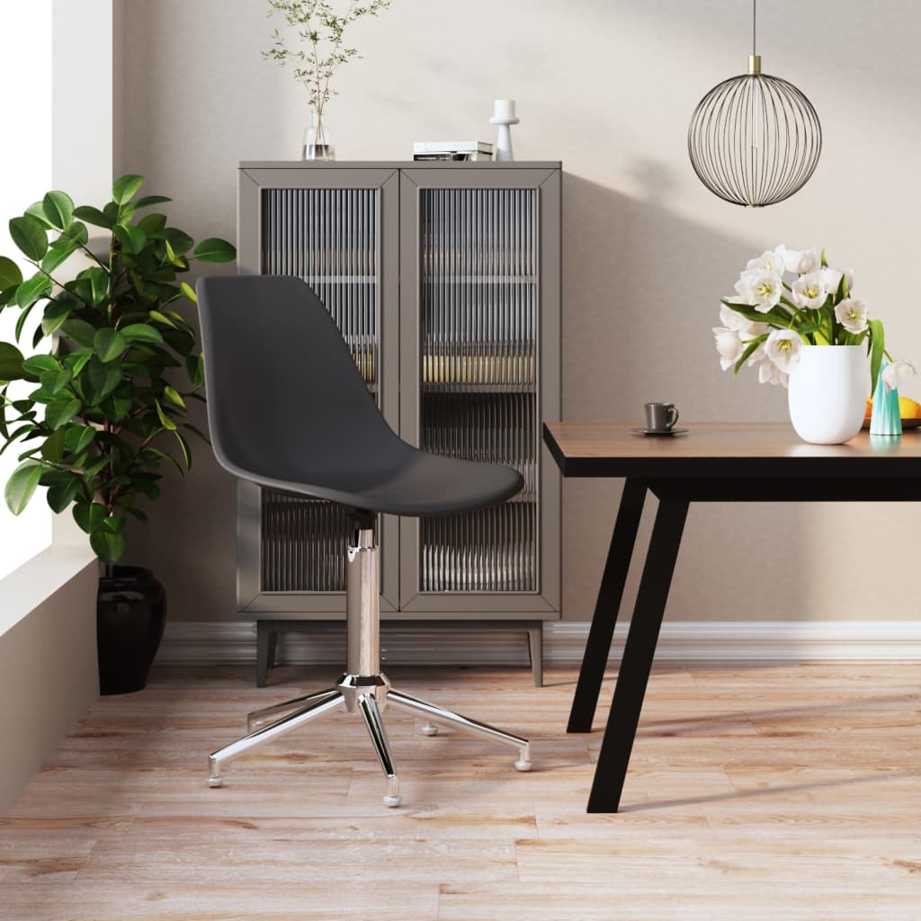 vidaXL Swivel Dining Chair Light Grey PP
