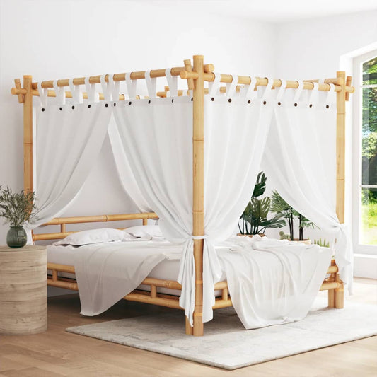 vidaXL Canopy Bed 160x200 cm Bamboo
