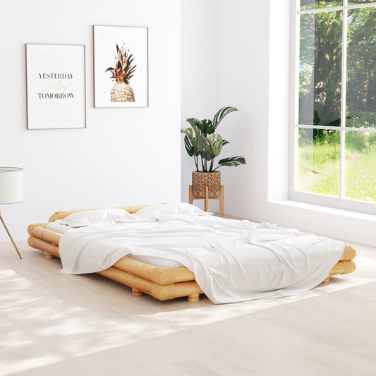 vidaXL Bed Frame Bamboo 140x200 cm
