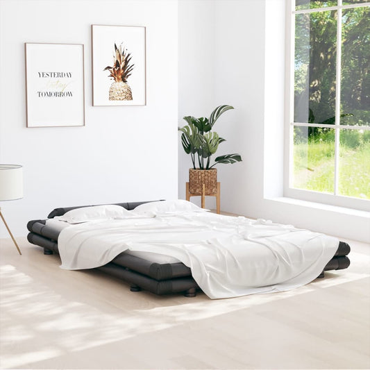 vidaXL Bed Frame Dark Brown Bamboo 140x200 cm