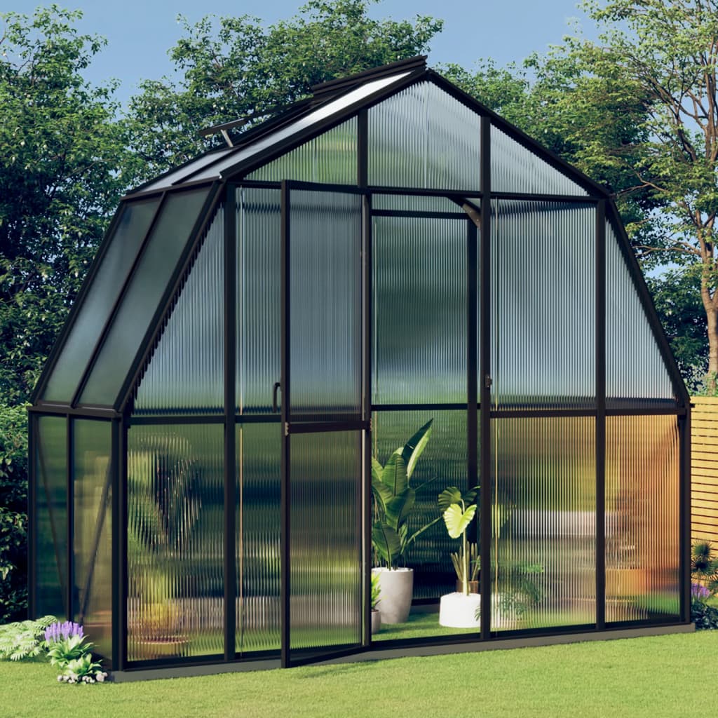 vidaXL Greenhouse with Base Frame Anthracite 3.3 må_ Aluminium