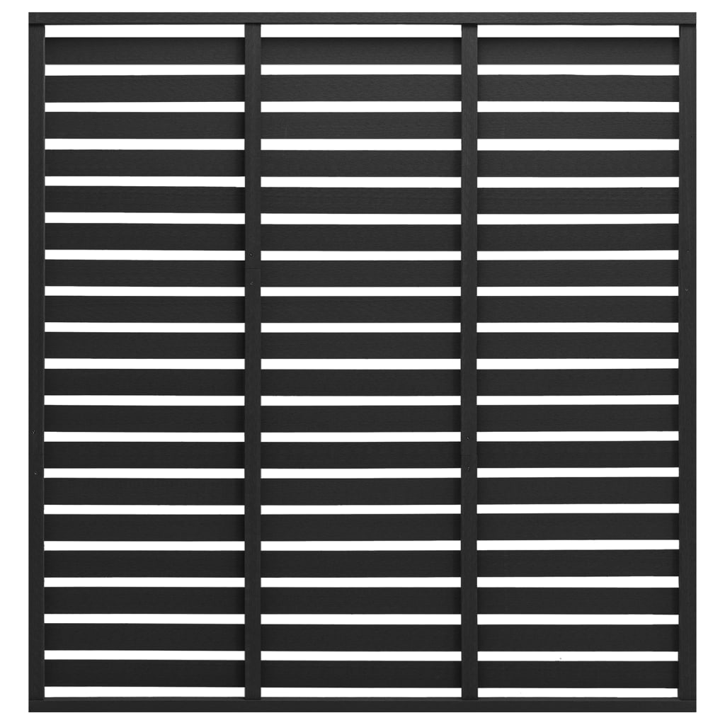 vidaXL Fence Panel WPC 180x180 cm Black