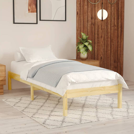 vidaXL Bed Frame Solid Wood Pine 90x200 cm