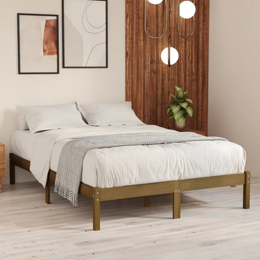vidaXL Bed Frame Honey Brown Solid Wood 180x200 cm Super King Size