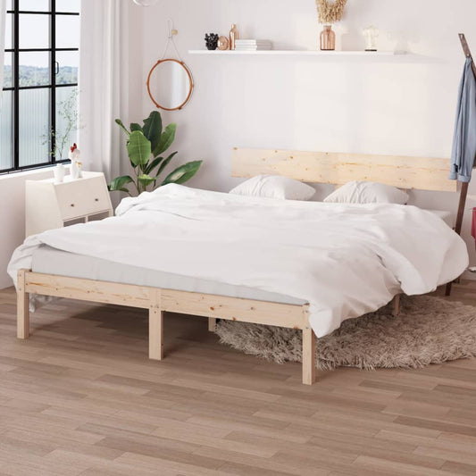 vidaXL Bed Frame Solid Wood Pine 140x200 cm