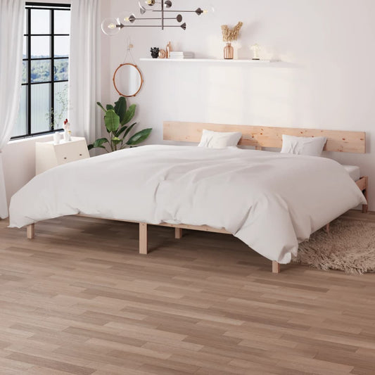 vidaXL Bed Frame Solid Wood Pine 180x200 cm Super King Size