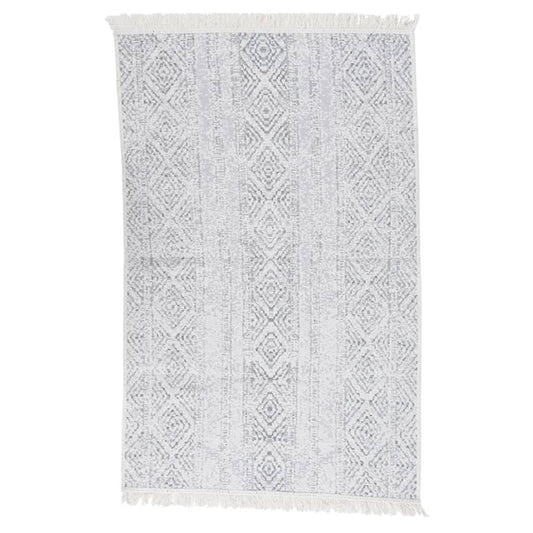 vidaXL Rug Light Grey 160x230 cm Cotton