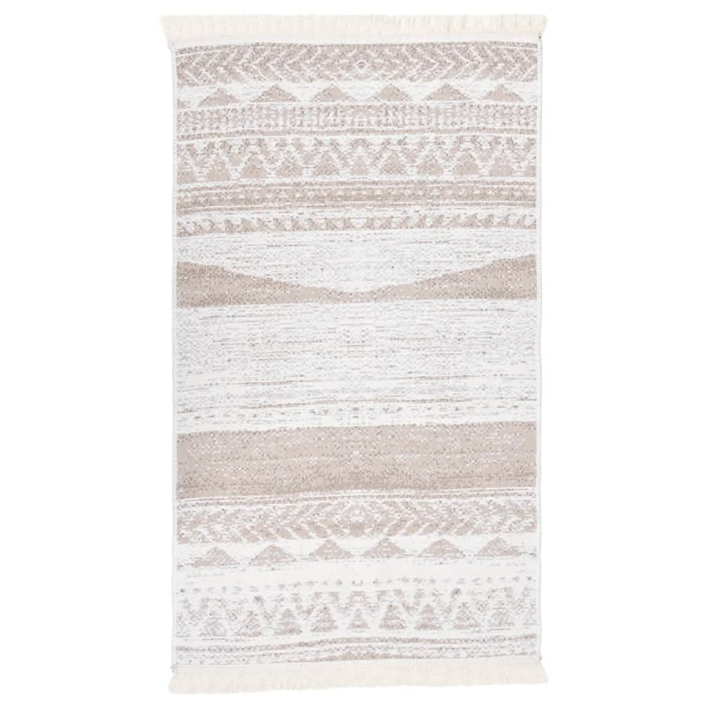 vidaXL Rug Beige 120x180 cm Cotton