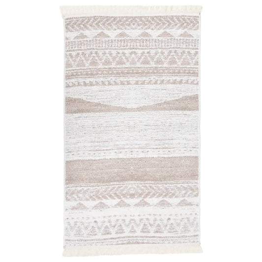 vidaXL Rug Beige 120x180 cm Cotton