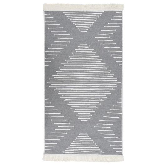 vidaXL Rug Dark Grey 80x150 cm Cotton