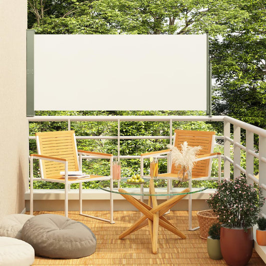 vidaXL Patio Retractable Side Awning 160x300 cm Cream