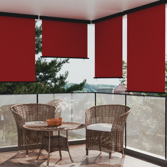 vidaXL Balcony Side Awning 122x250 cm Red