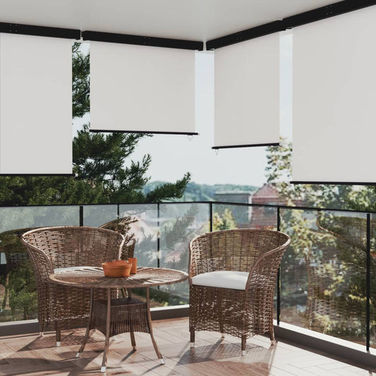 vidaXL Balcony Side Awning 145x250 cm Cream