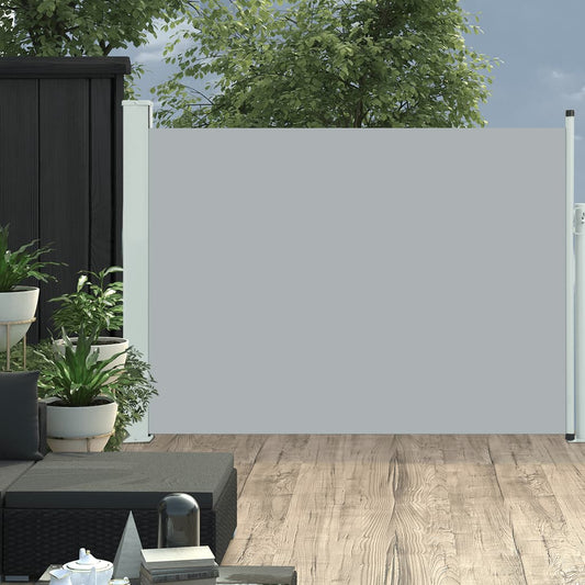 vidaXL Patio Retractable Side Awning 117x500 cm Grey
