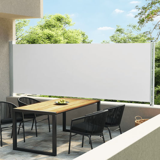 vidaXL Patio Retractable Side Awning 160x600 cm Cream