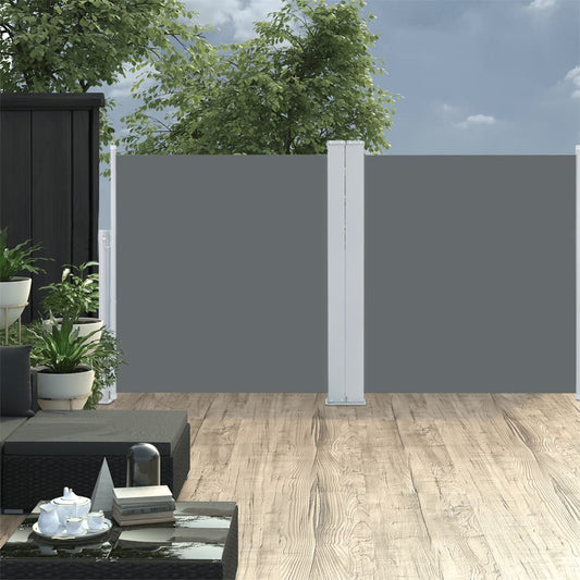 vidaXL Retractable Side Awning Anthracite 117x600 cm