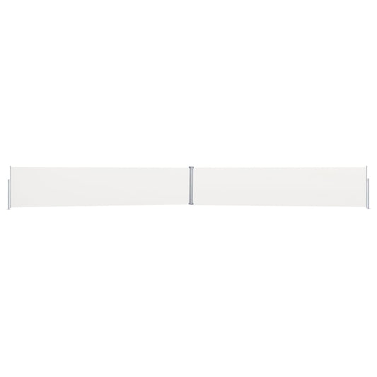 vidaXL Retractable Side Awning Cream 140x1200 cm