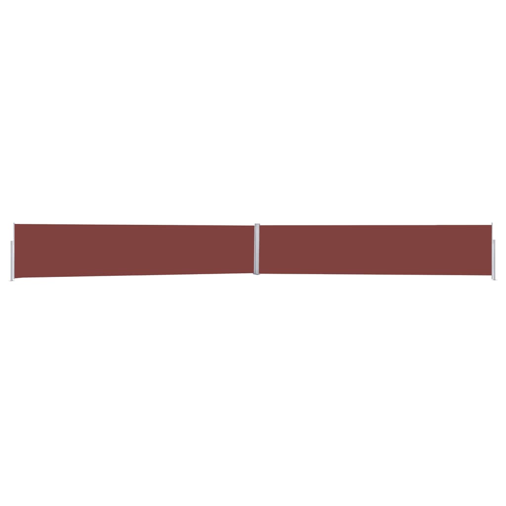 vidaXL Retractable Side Awning Brown 140x1200 cm