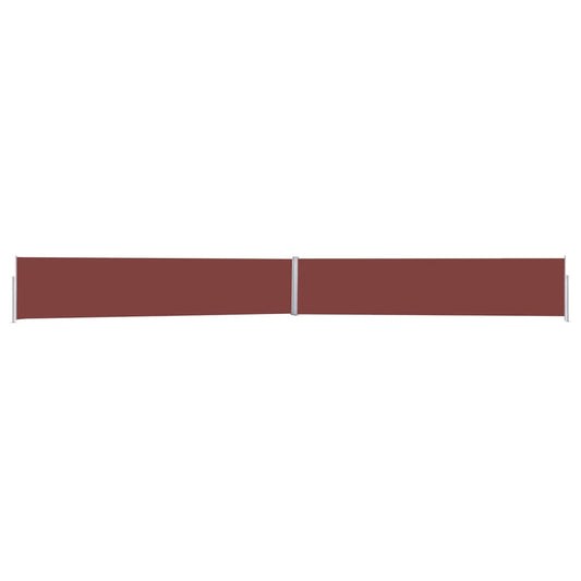 vidaXL Retractable Side Awning Brown 140x1200 cm