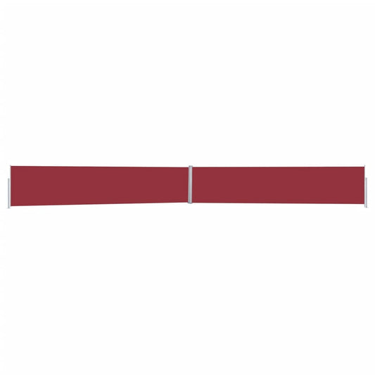 vidaXL Retractable Side Awning Red 140x1200 cm