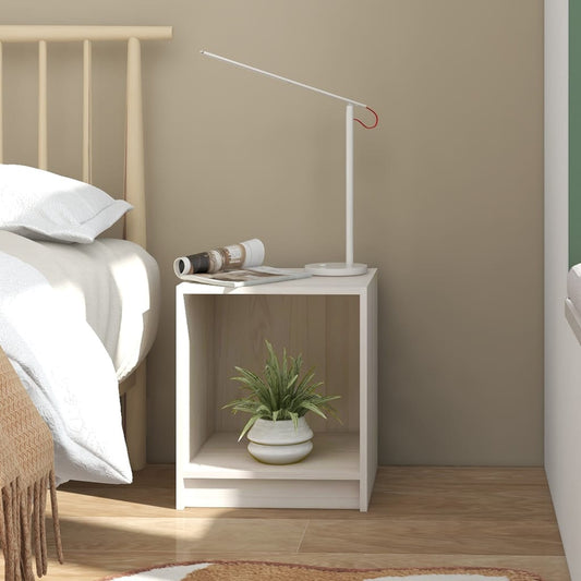 vidaXL Bedside Cabinet White 35.5x33.5x41.5 cm Solid Pinewood