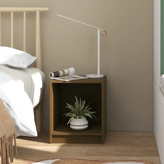 vidaXL Bedside Cabinet Honey Brown 35.5x33.5x41.5 cm Solid Pinewood