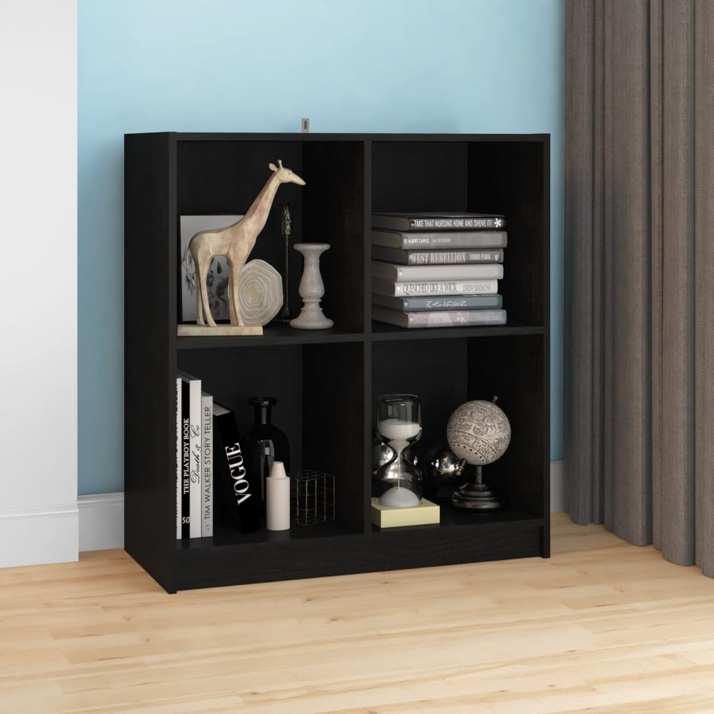 vidaXL Sideboard Black 70x33x76 cm Solid Pinewood