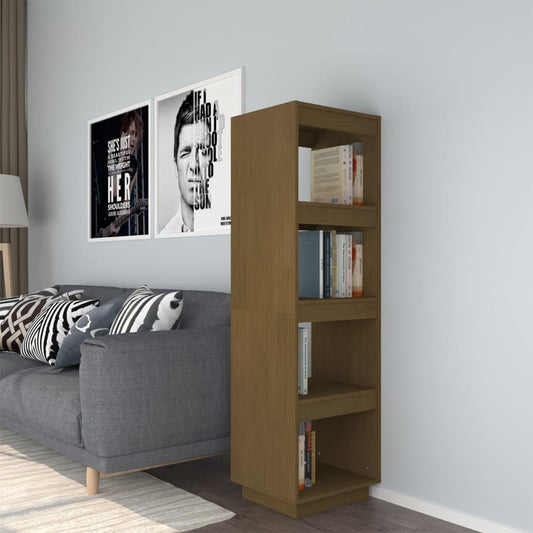 vidaXL Book Cabinet/Room Divider Honey Brown 40x35x135 cm Solid Pinewood