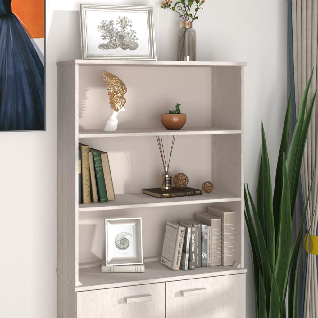 vidaXL Top for Highboard HAMAR White 85x35x100 cm Solid Wood Pine
