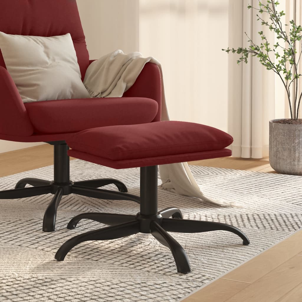 vidaXL Footstool Wine Red 60x60x36 cm Fabric