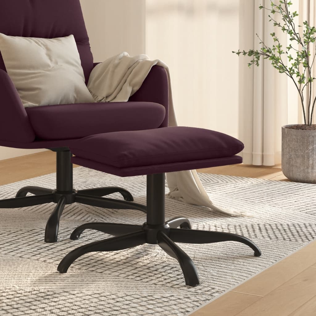 vidaXL Footstool Purple 60x60x36 cm Fabric