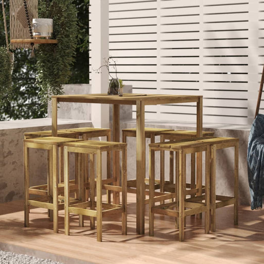 vidaXL Bar Table 110x100x110 cm Impregnated Pinewood