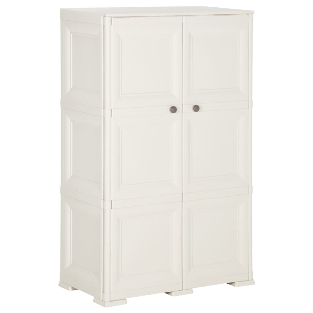 vidaXL Plastic Cabinet 79x43x125 cm Wood Design Angora White