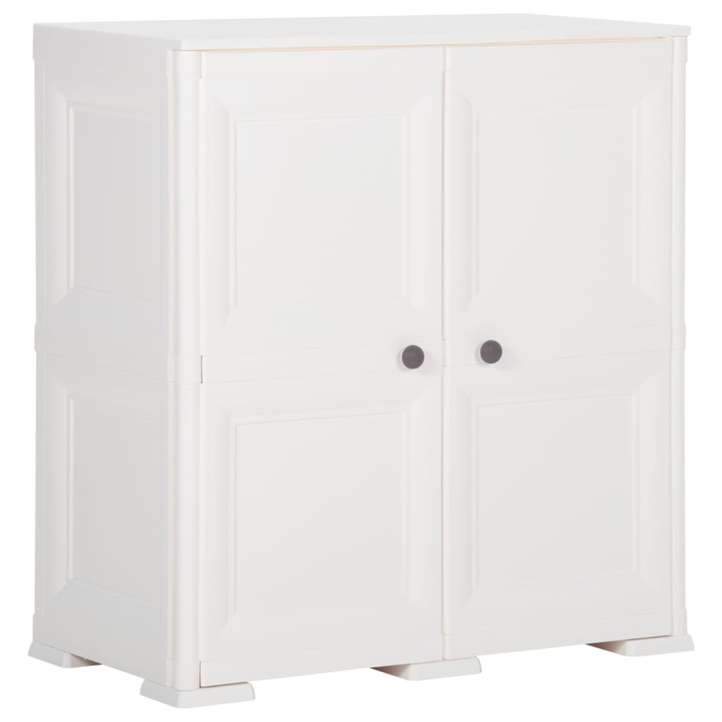 vidaXL Plastic Cabinet 79x43x85.5 cm Wood Design Angora White